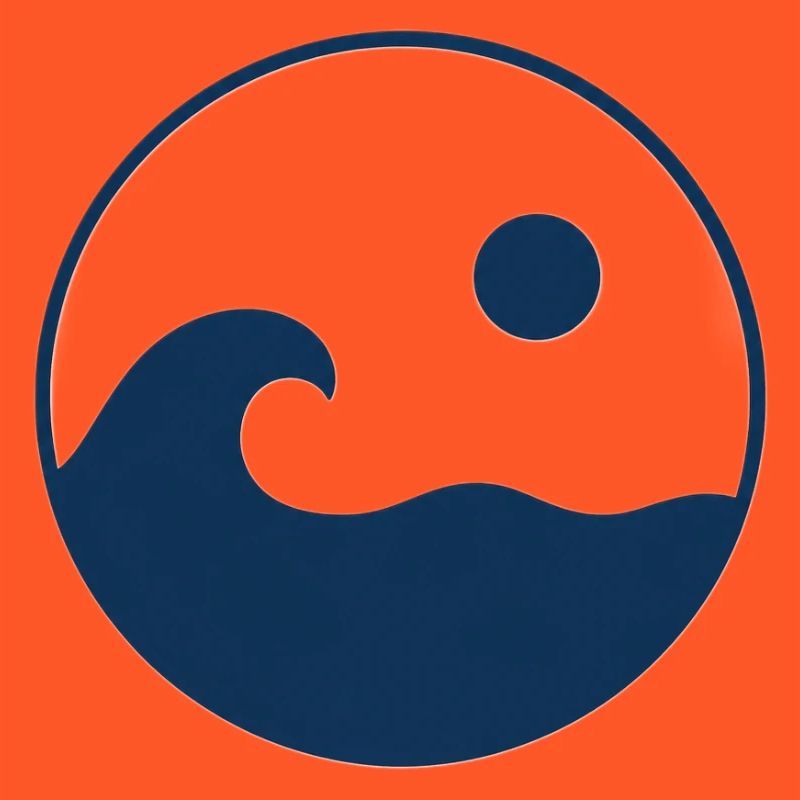 Circle Waves Sun Logo