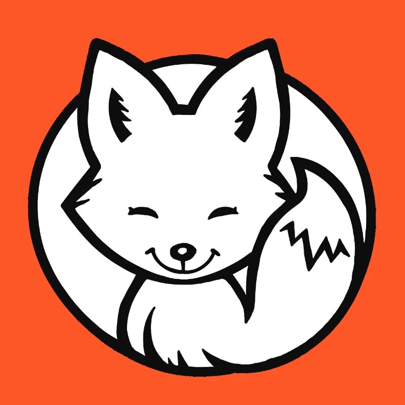 Petit renard (noir et blanc)