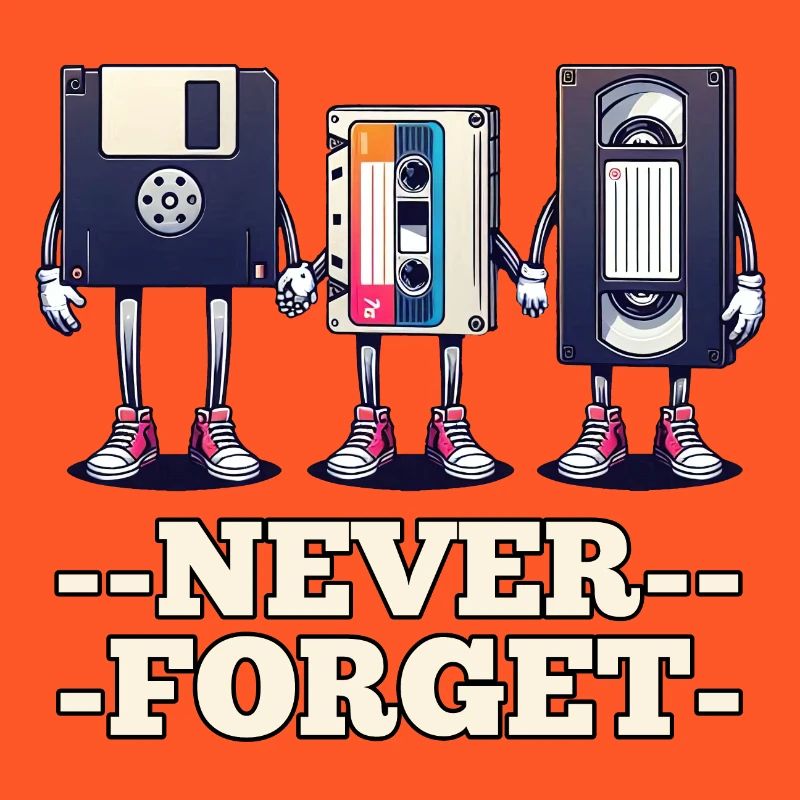 Floppy Disk, Cassette, VHS - Never Forget