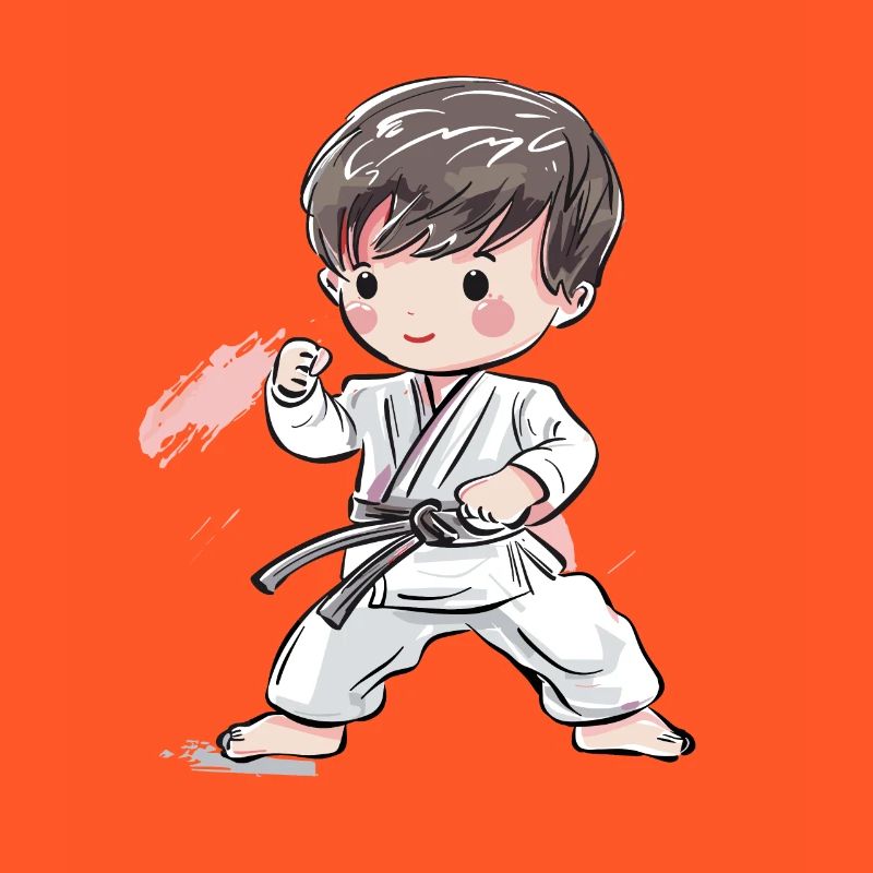 Karate Boy Comic Style