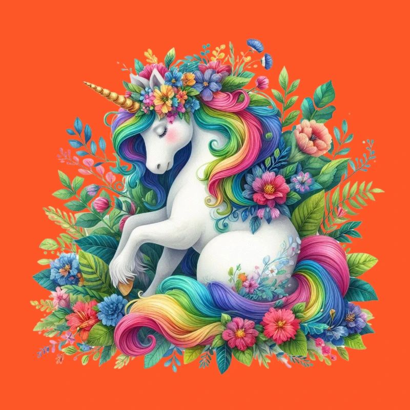 Regenbogenmähne Einhorn Blüte