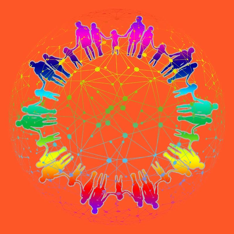 Regenbogen Netz der Gemeinschaft