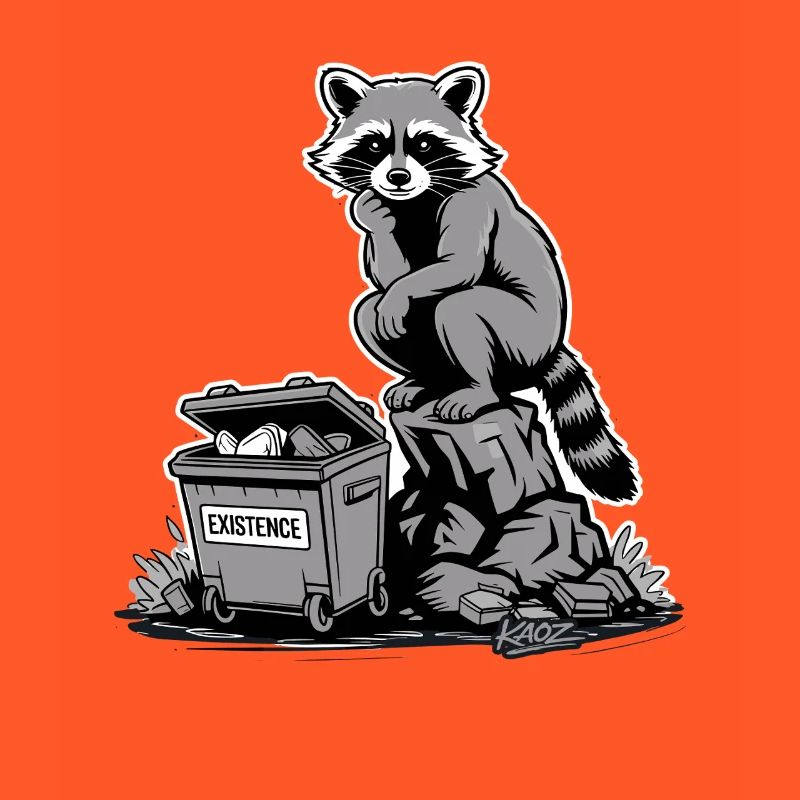 Existenz Waschbärmüllcontainer