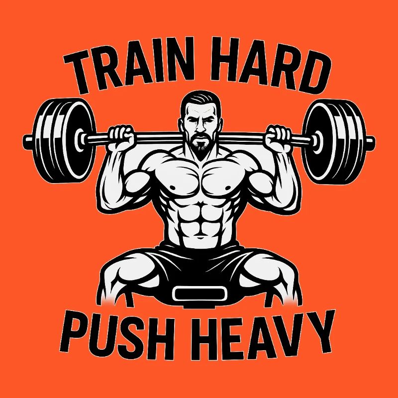 Devise de musculation Push Heavy