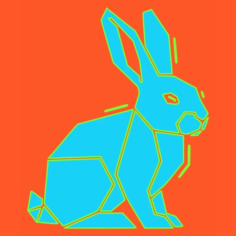 Geometric Bunny Low Poly Modern