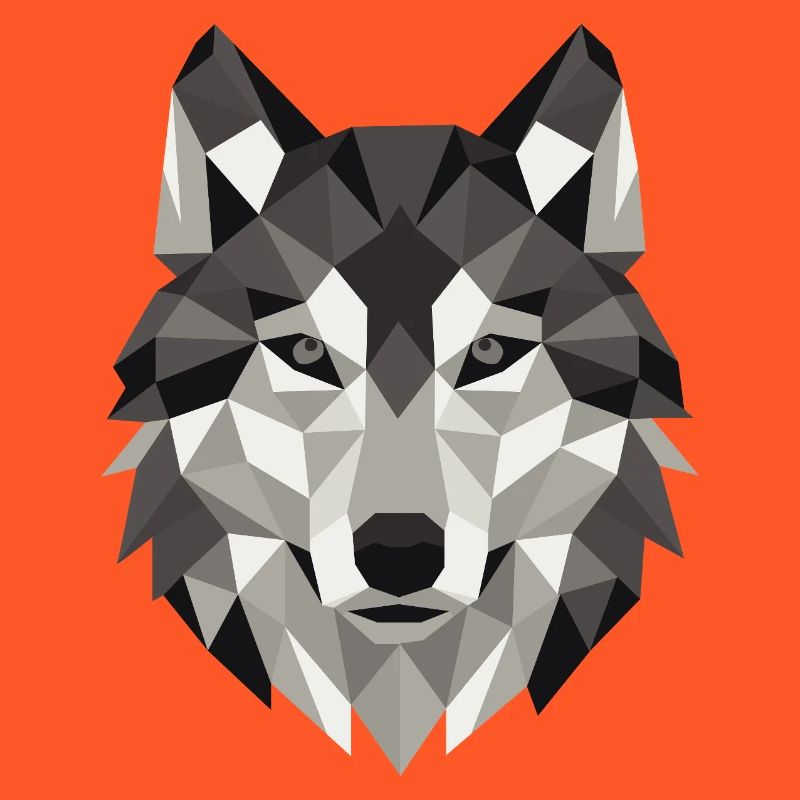 Wolf Head Lowpoly Geometry