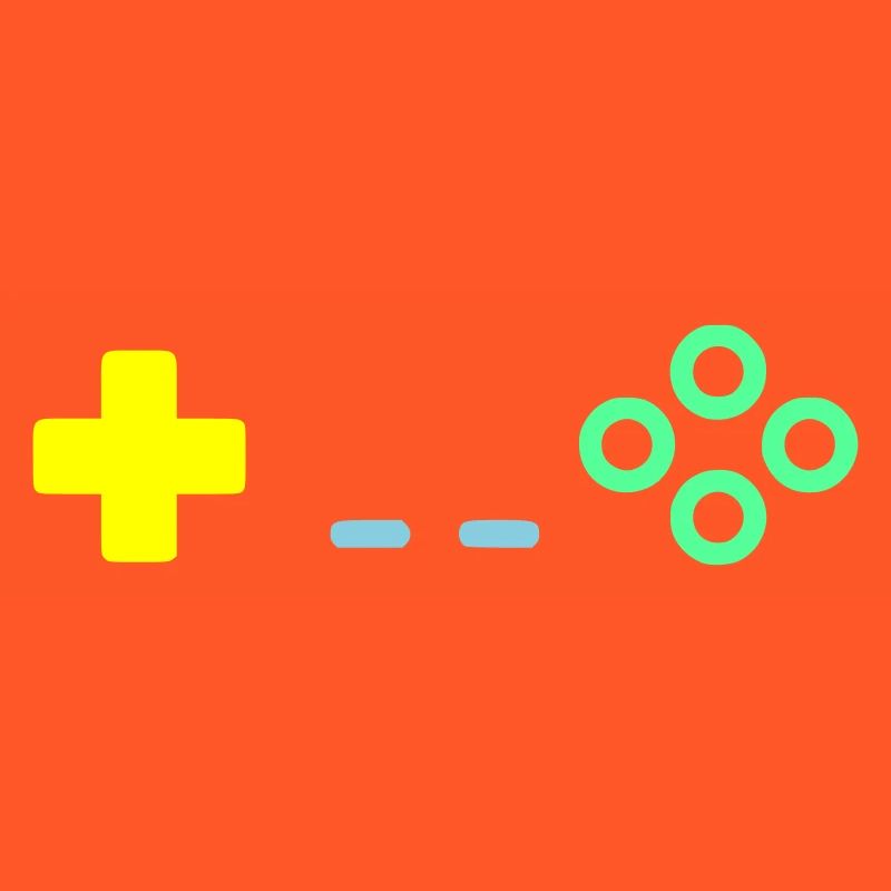 Gaming Controller Buttons Retro Vector