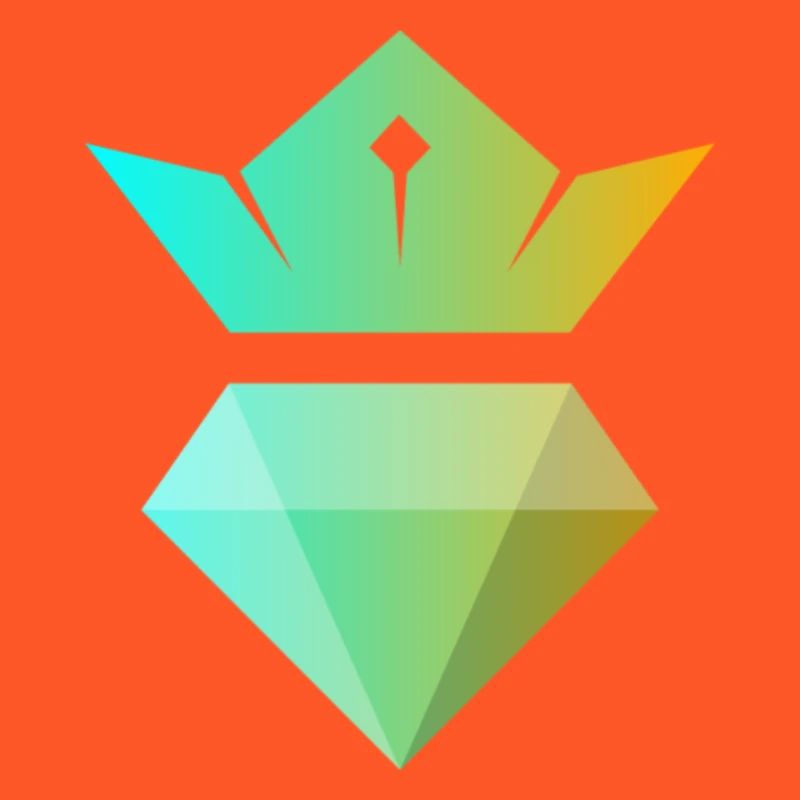 Gradient crown over diamond
