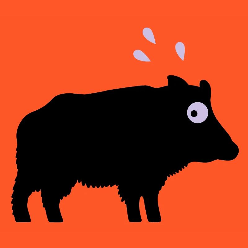 Angstschwitzendes Wildschwein