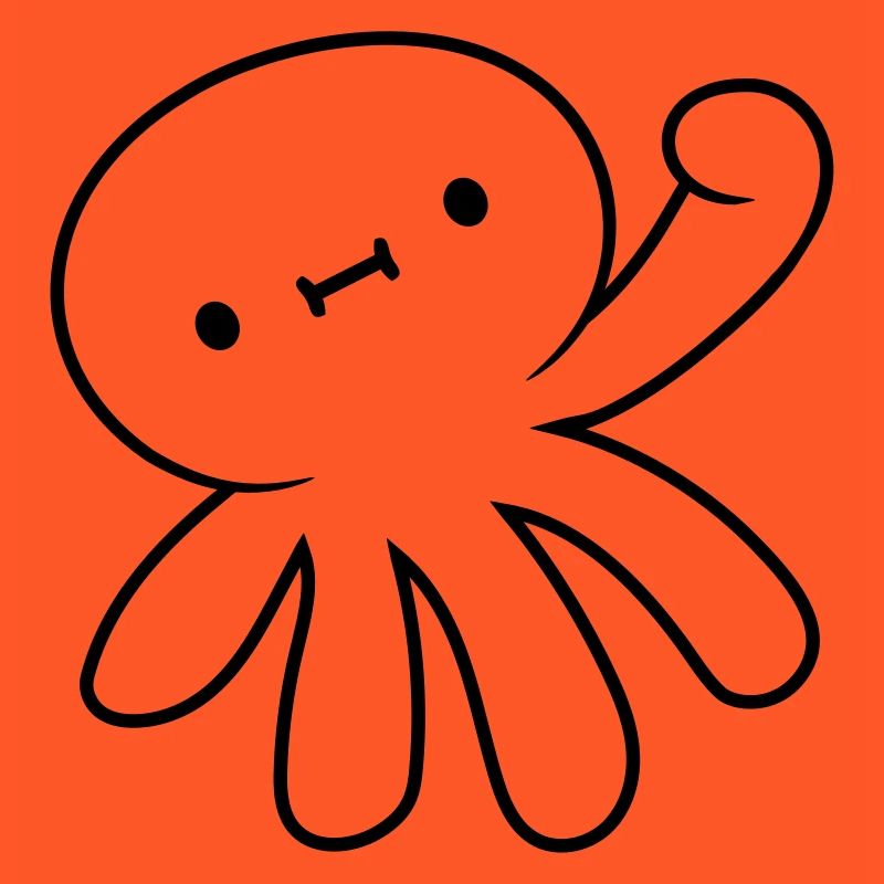 Small waving squid