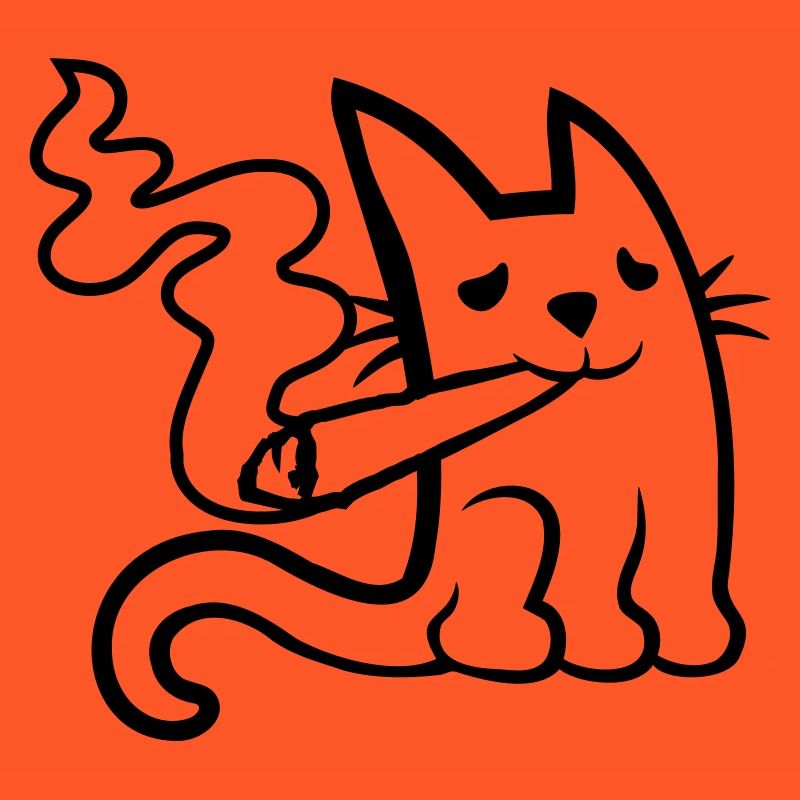Weed Joint Drogen Katze