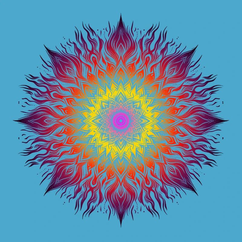 Psychedelic Fire Mandala