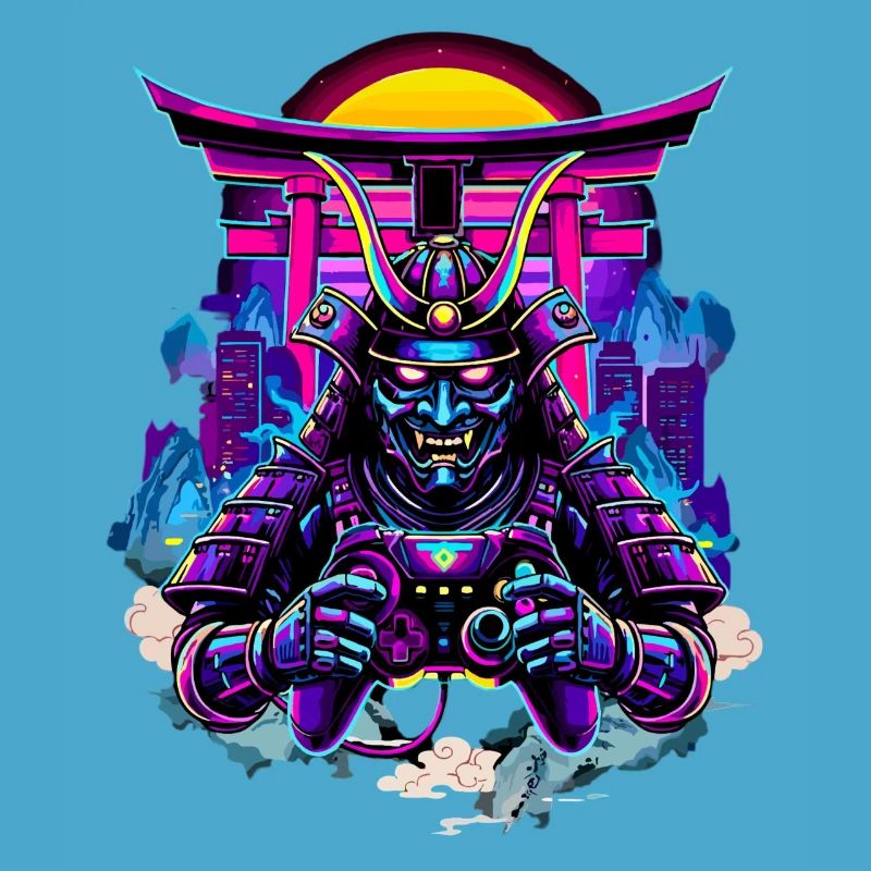 Samurai Maske gaming Controller Sythwave gaming 