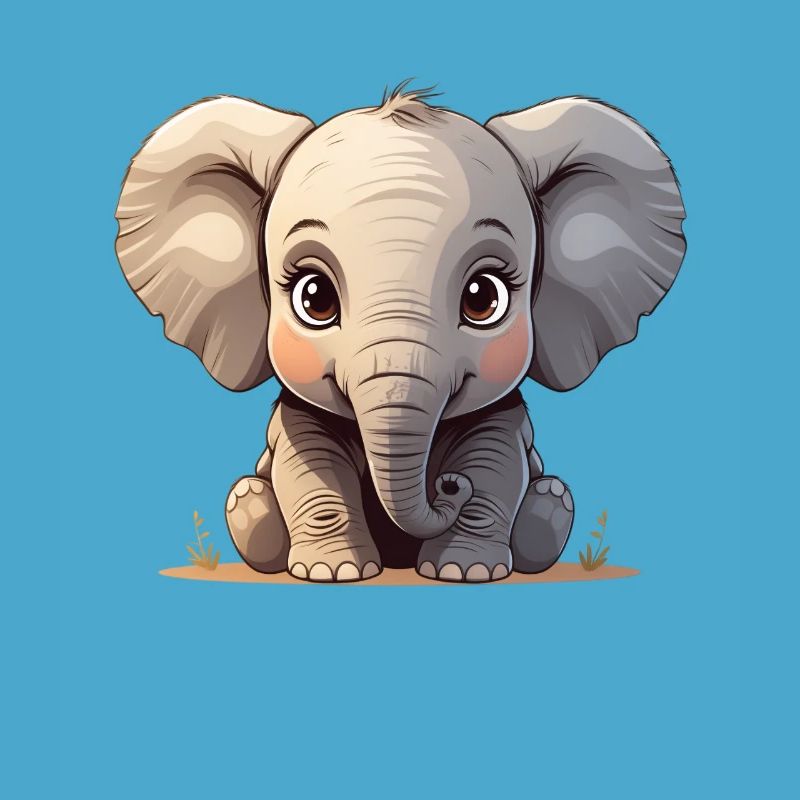 Dessin animé mignon bébé éléphant