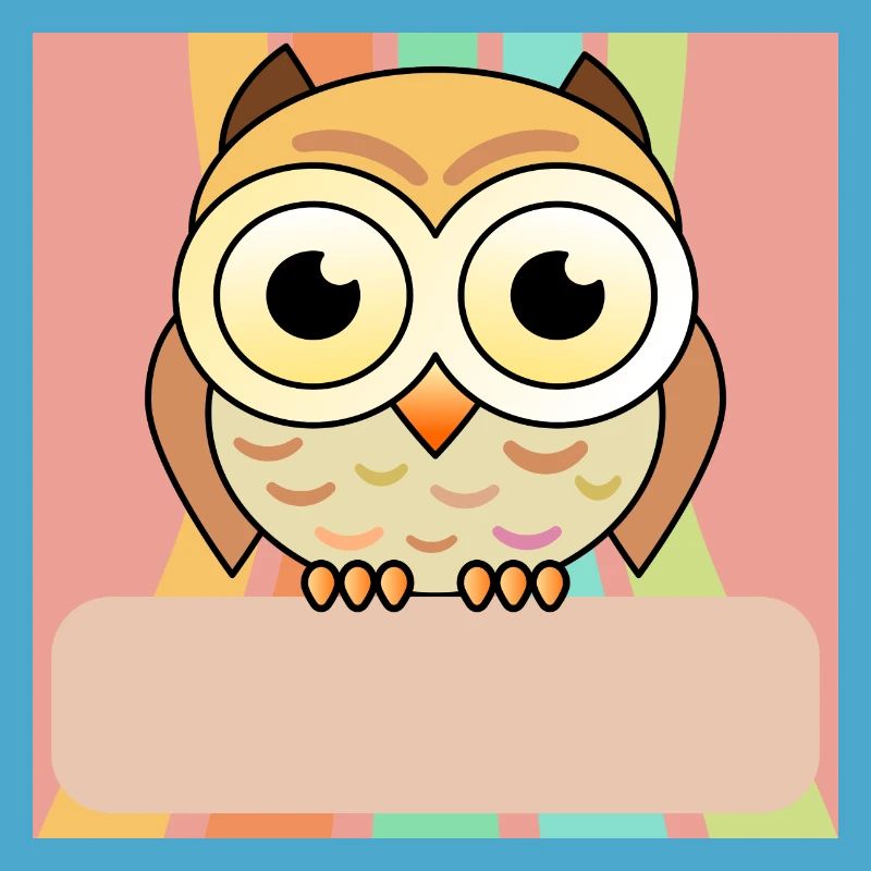 Namensschild Eule