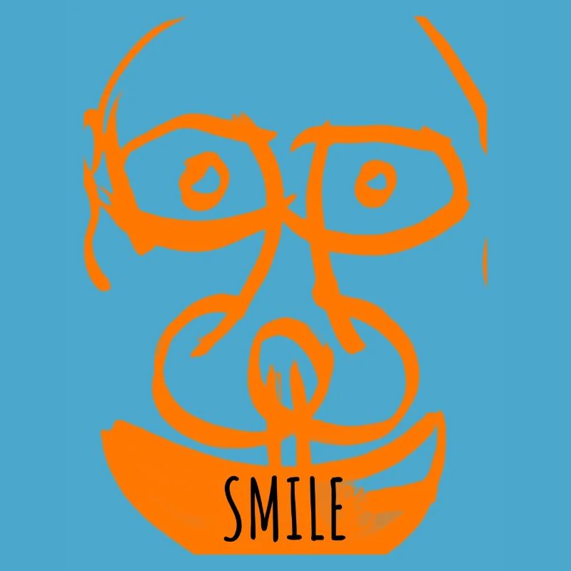 Orange Laughing Face Pattern