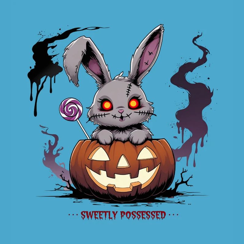 Obsessionnellement sucré – lapin effrayant dans la citrouille