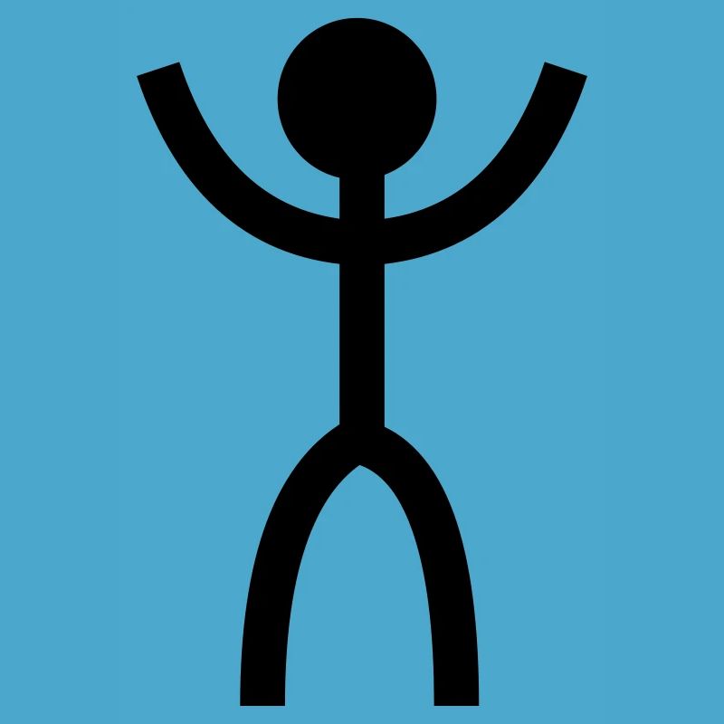 tshirt stickman debout