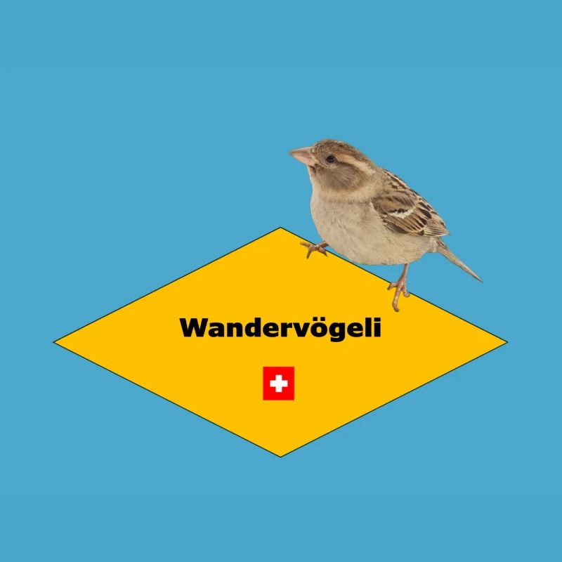 Wandervögeli – Schweizer Funshirt für Wanderfans