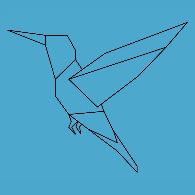 Bird geometric abstract triangle shapes art