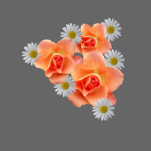 lachsfarbene Rosen und Margeriten, Blumen, floral - Frauen Tank Top atmungsaktiv
