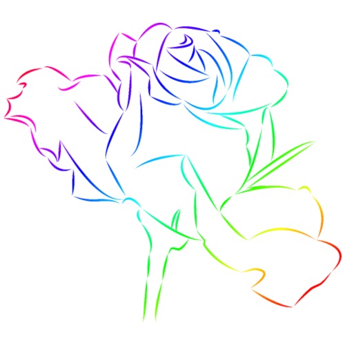 wundervolle Rose in den Farben des Regenbogens - Frauen Tank Top atmungsaktiv