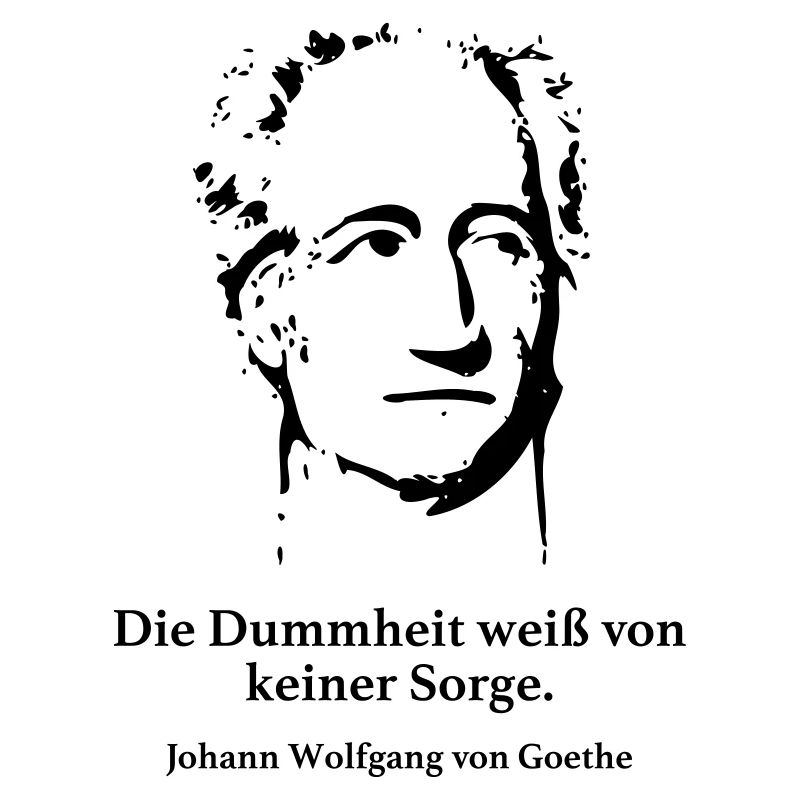 Goethe: The stupidity knows no concern.