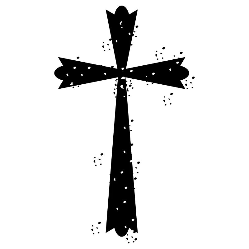 Cross with white spots > vector graphics