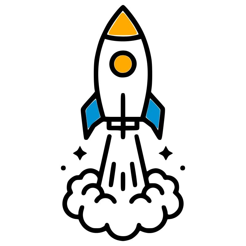 Comic spatial Rocket Launch