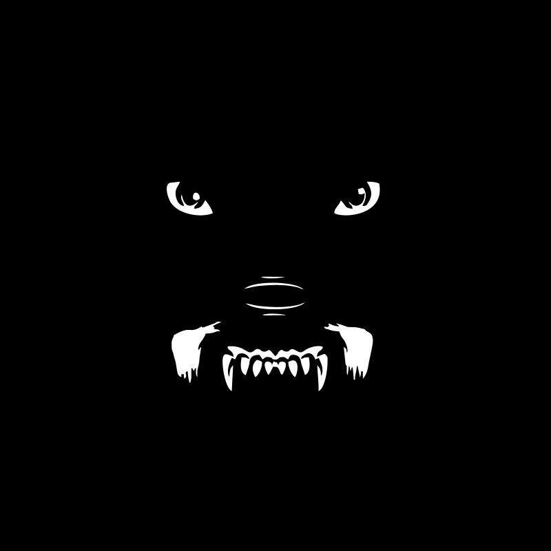 black wolf head