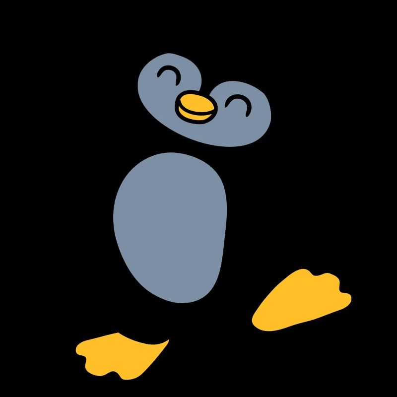 Happy cute penguin dancing