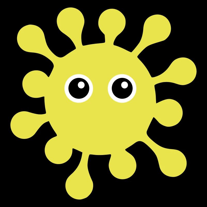 ★ Couleurs de conception modifiables ★ Virus aux yeux écarquillés