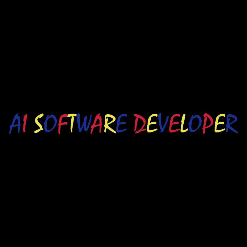 AI Software Developer – Bunte Typografie