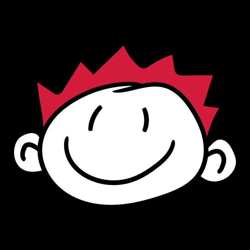face head child painted scribble comic cartoon jun