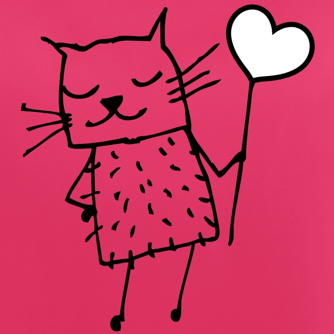 Katze mit Herz: Liebe