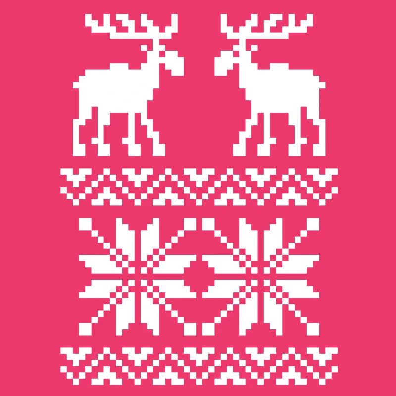 Elch-Muster-Weihnachtspullover