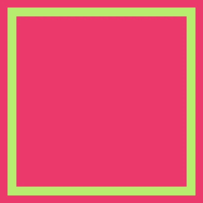 Black square with neon frame