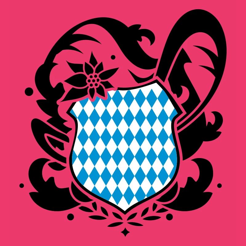Ein bayerisches emblem mit Edelweiss