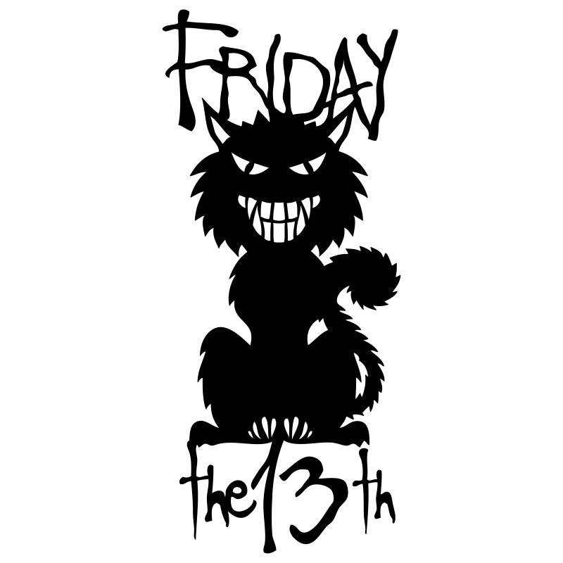 böse schwarze Katze friday 13