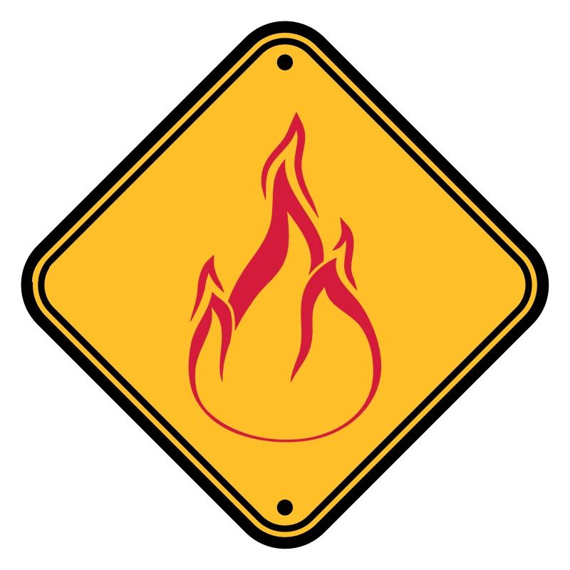 Shield note warning caution caution danger feu