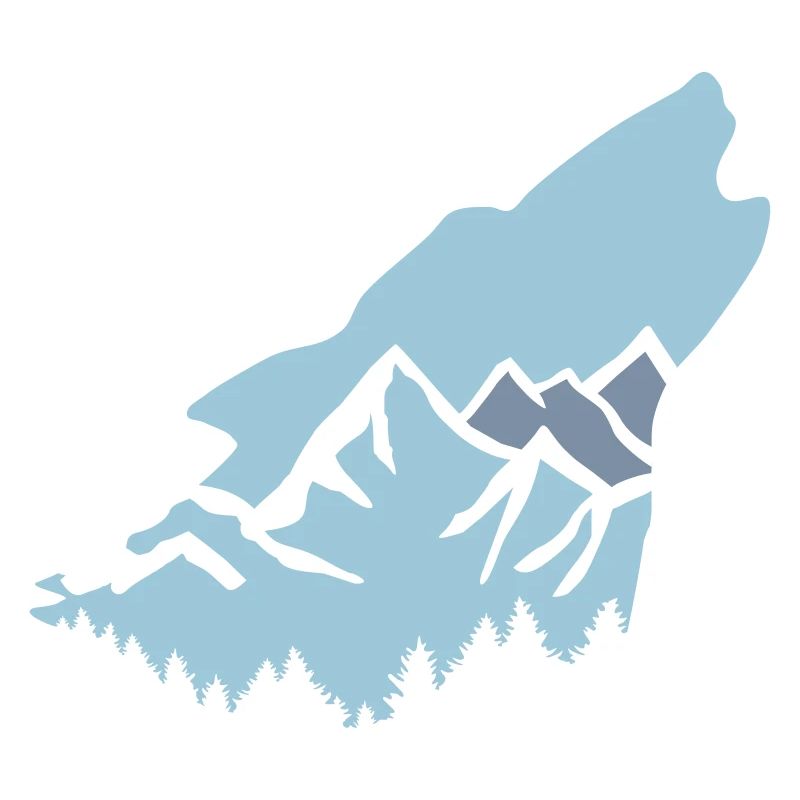 Wolf und Berge