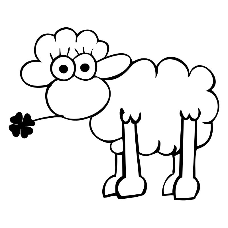 Les moutons avec du trèfle