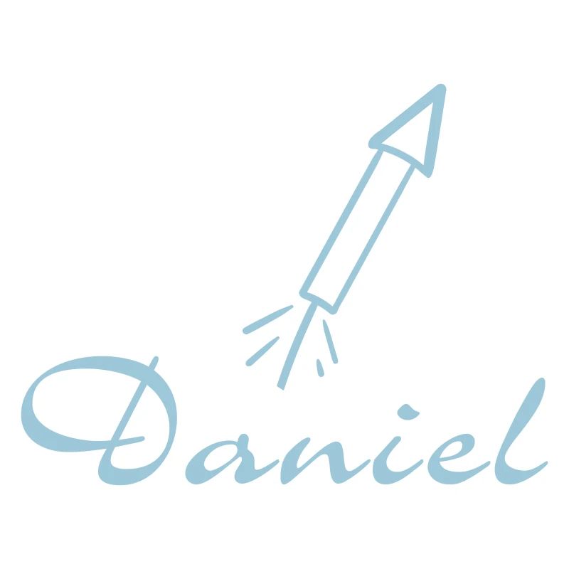 Lettrage Daniel avec fusée | Vectorale