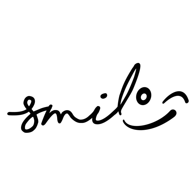 Smile with a wink. Smile, smile face.