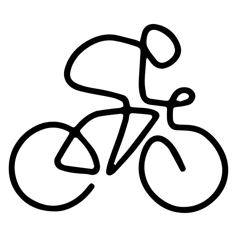 Ein-Linien-Radfahrer
