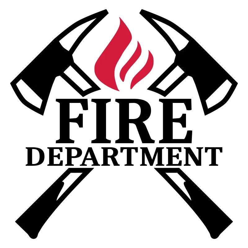 Fire Department - Fire Brigade - axes and flame