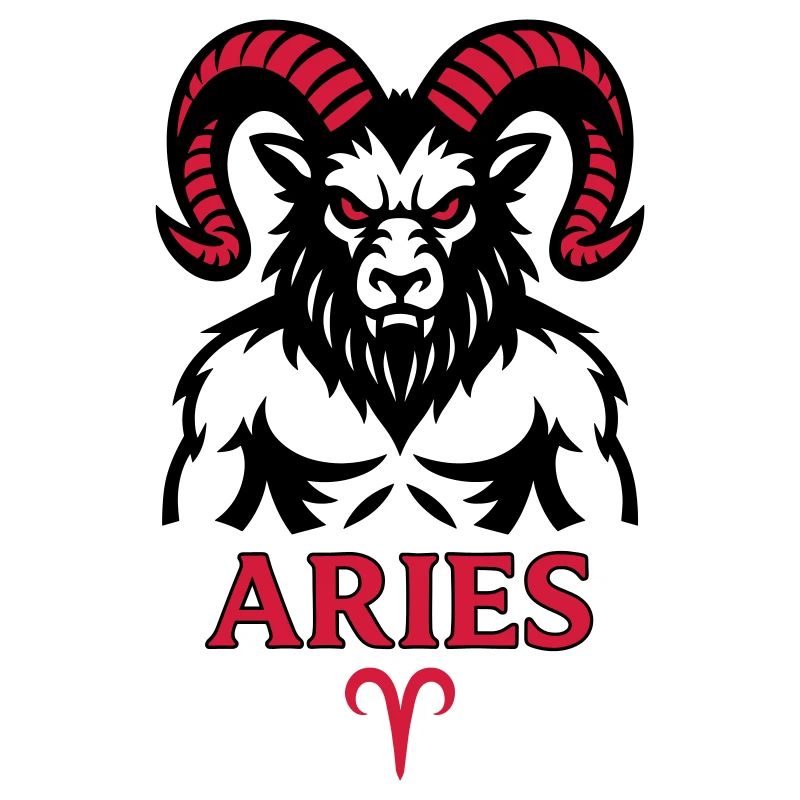 Aries Sternzeichen mit Hörnersymbol