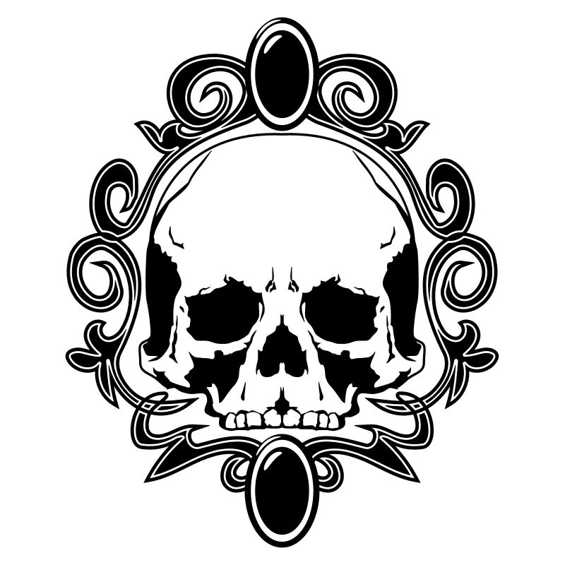 Gioielli cranio gotico
