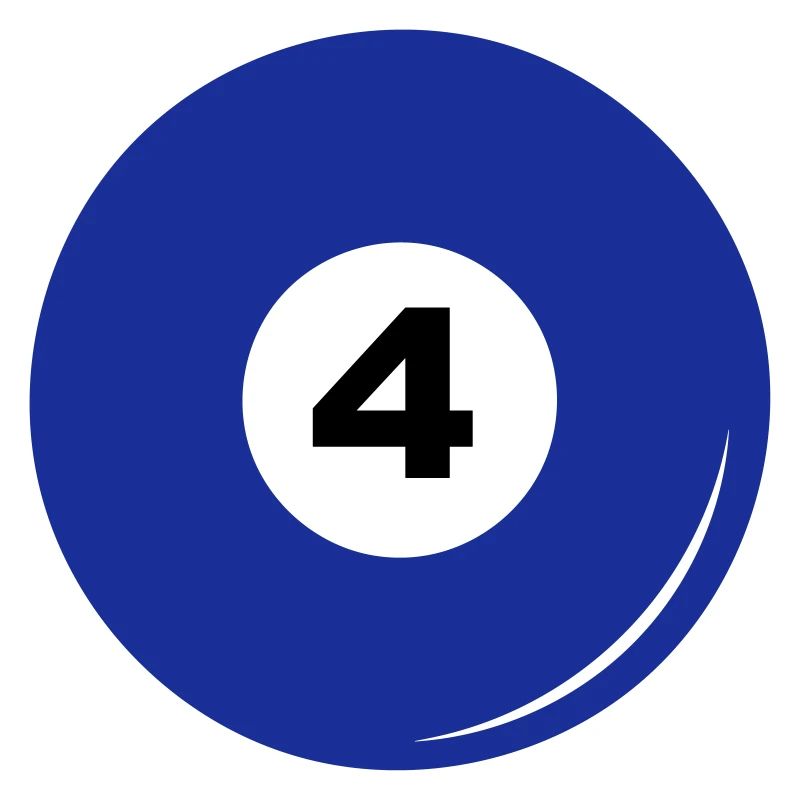 Numéro de boule de billard 4