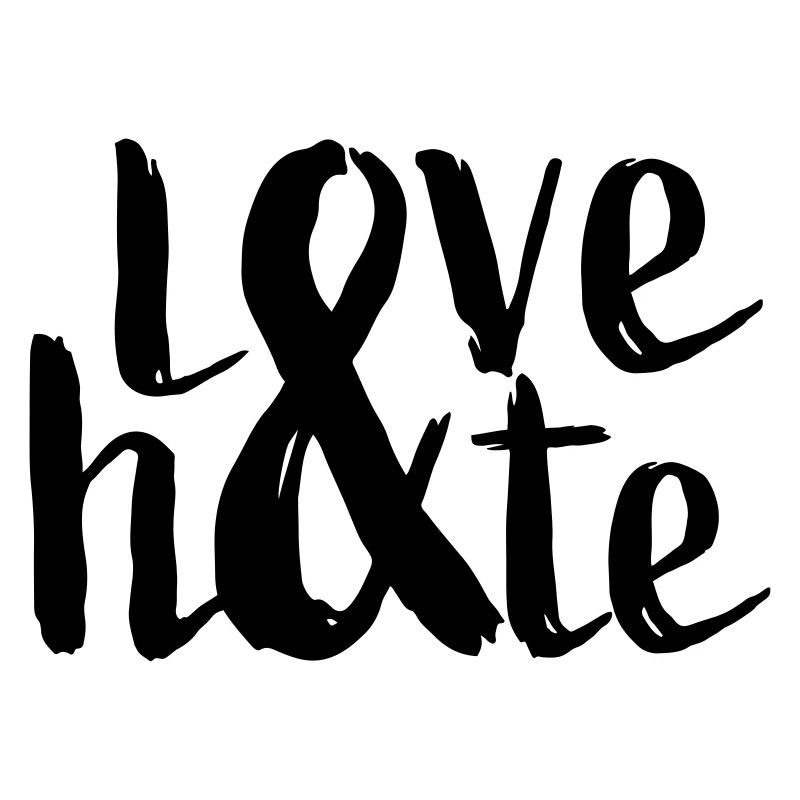 Love and hate typography